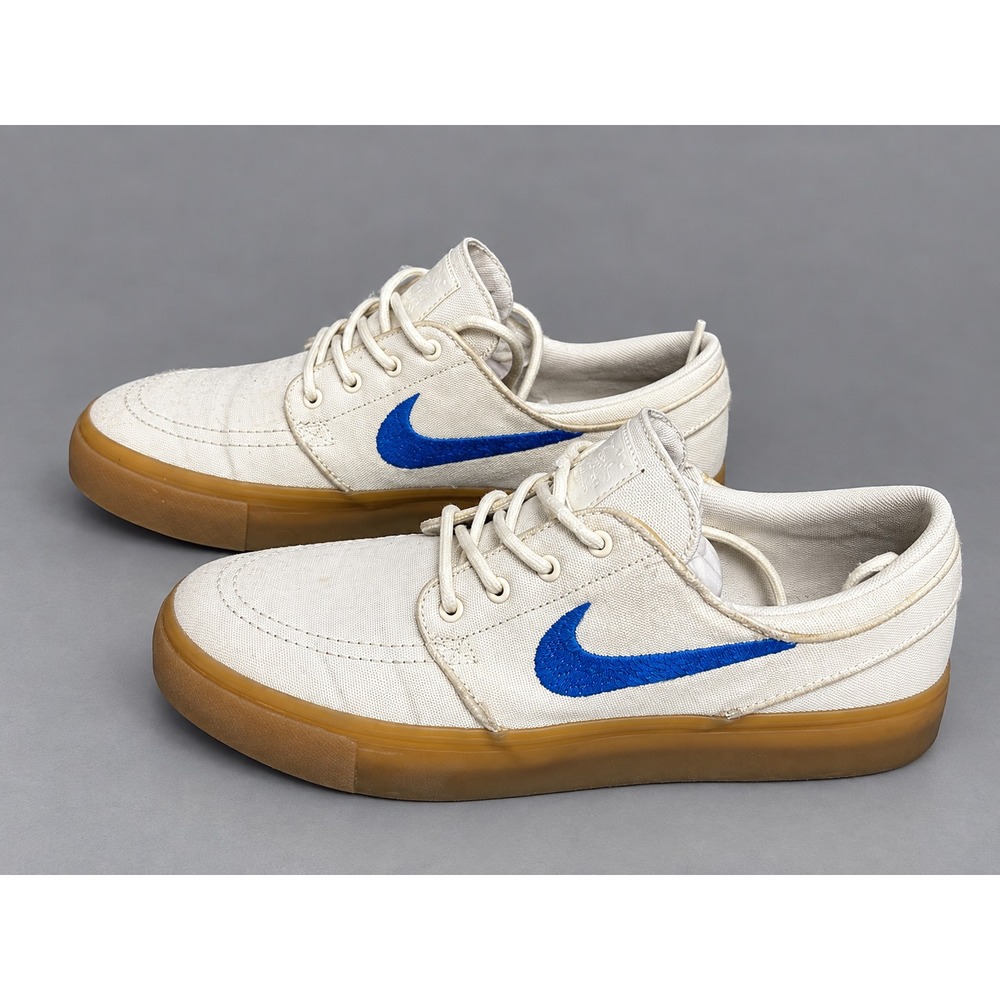 Nike SB Zoom Stefan Janoski Canvas Shoes Youth 7Y Sail Blue Gum Skate Sneakers
